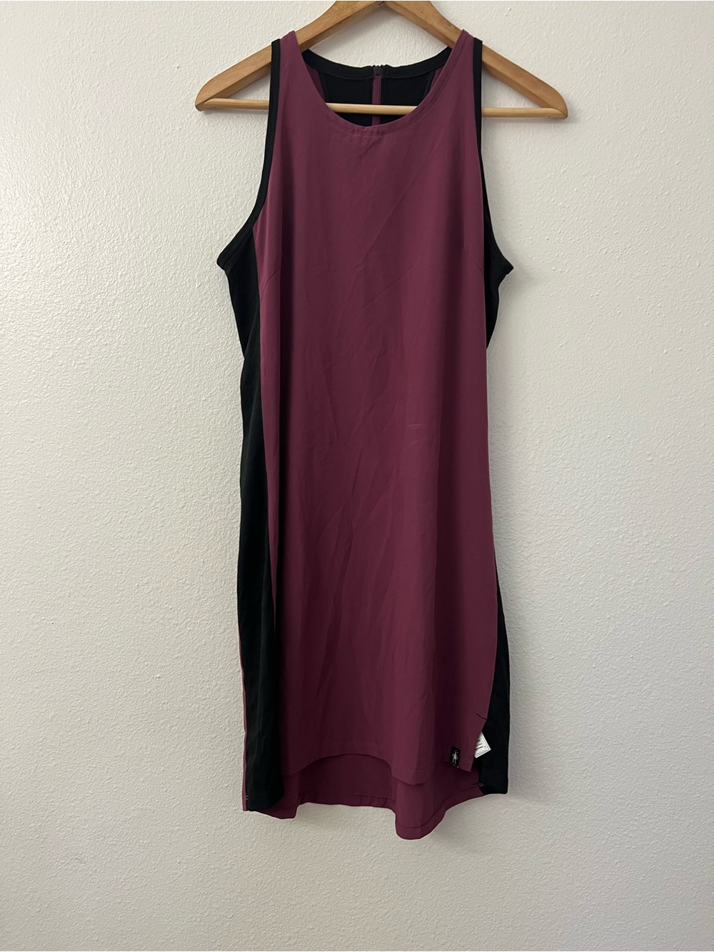 Smartwool Sleeveless Wine & Black Midi Dress